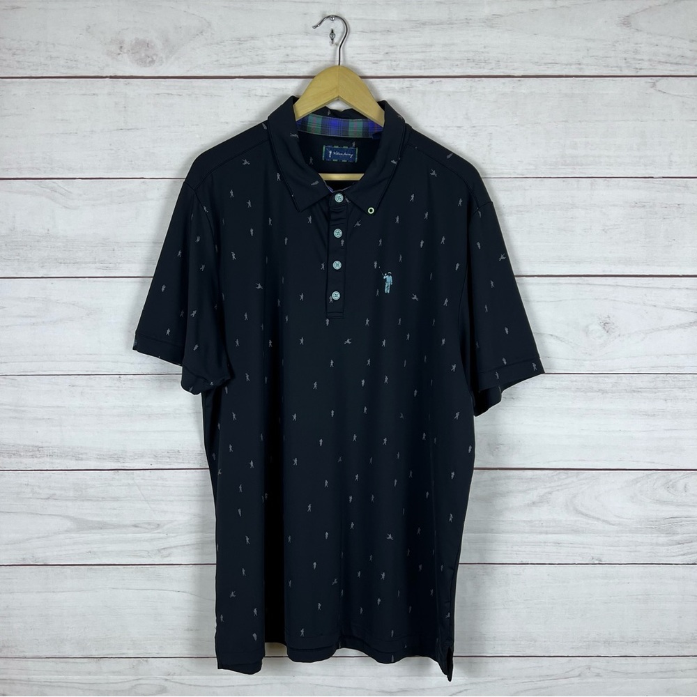William Murray Bagpipes Print Golf Polo Shirt XL